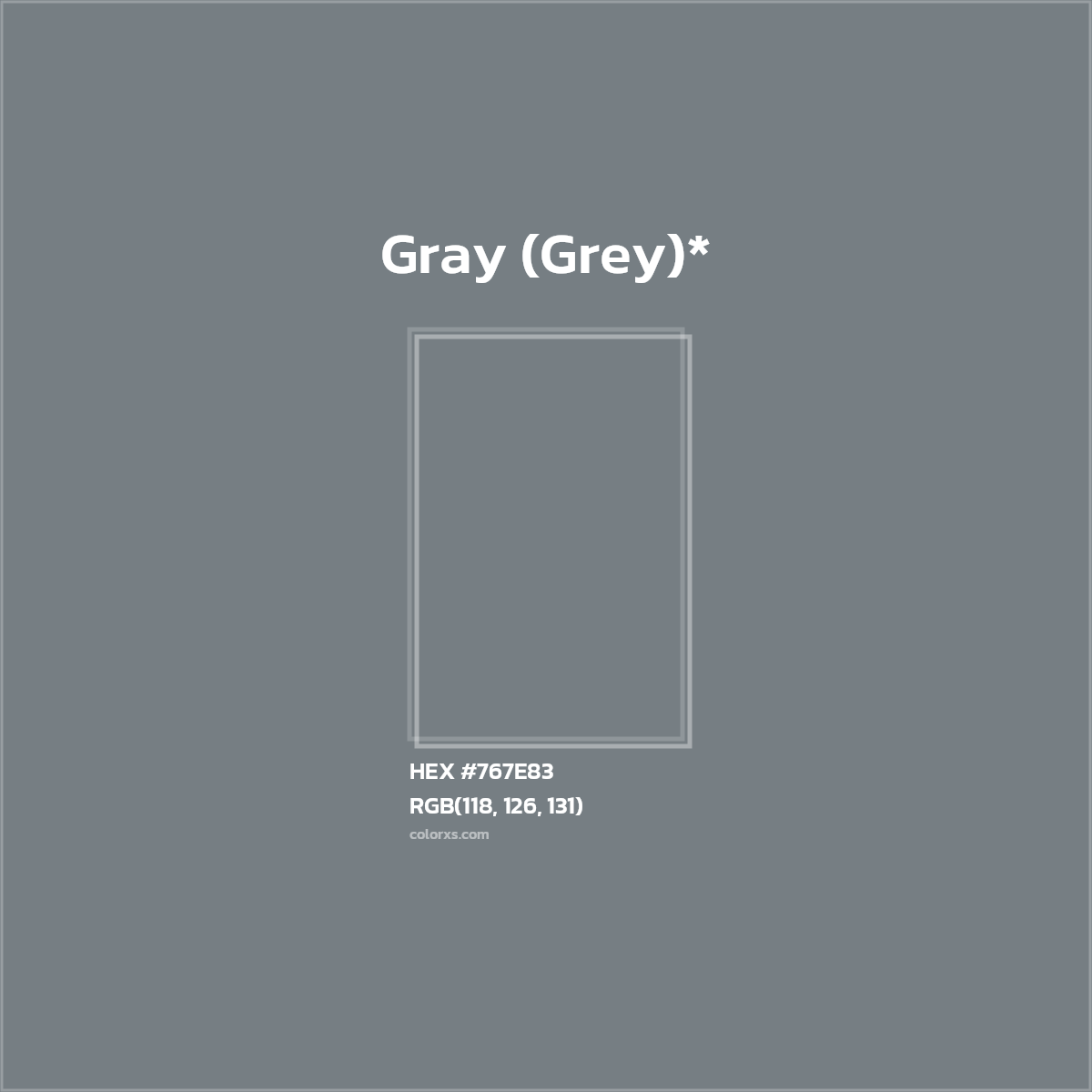 HEX #767E83 Color Name, Color Code, Palettes, Similar Paints, Images