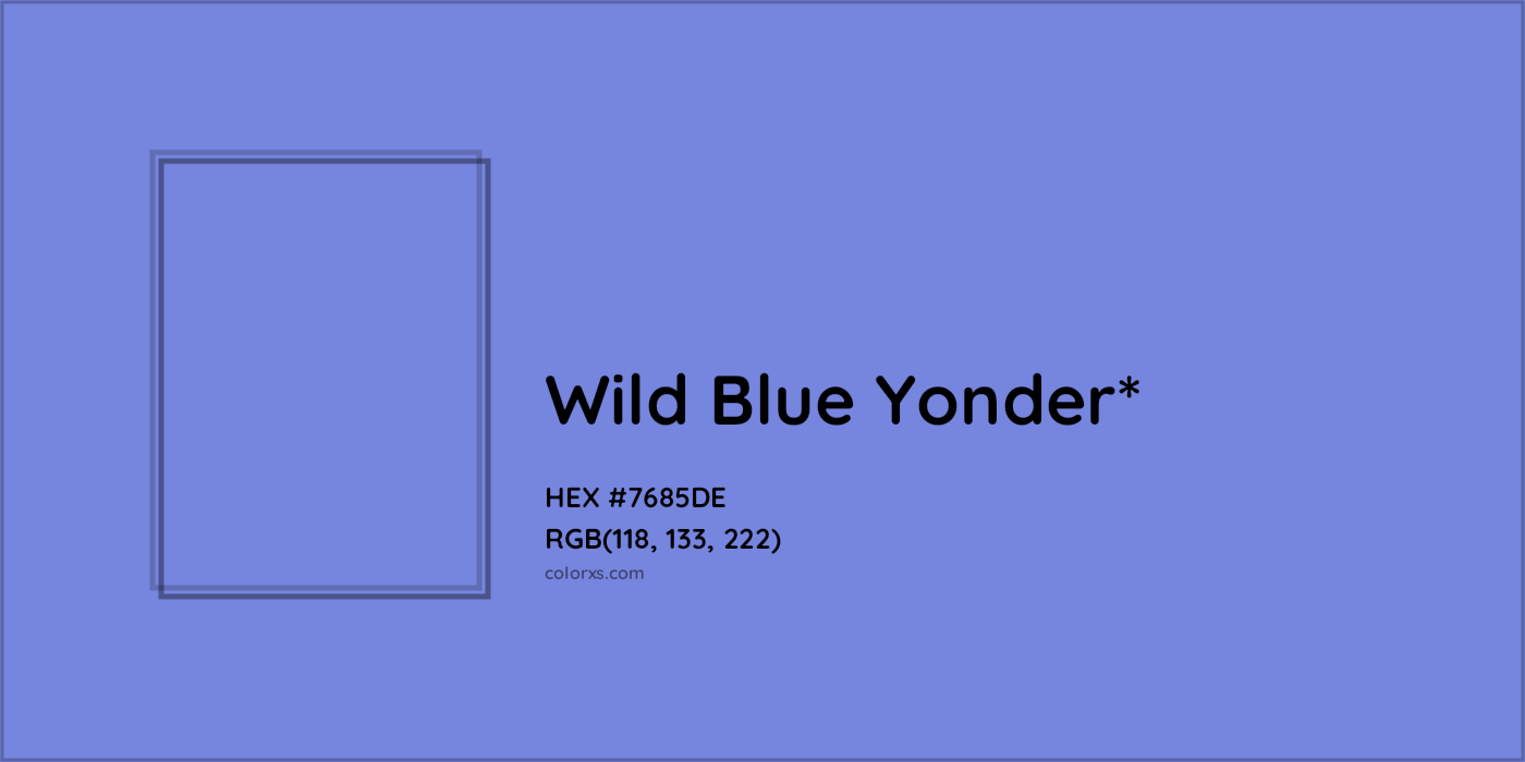 HEX #7685DE Color Name, Color Code, Palettes, Similar Paints, Images
