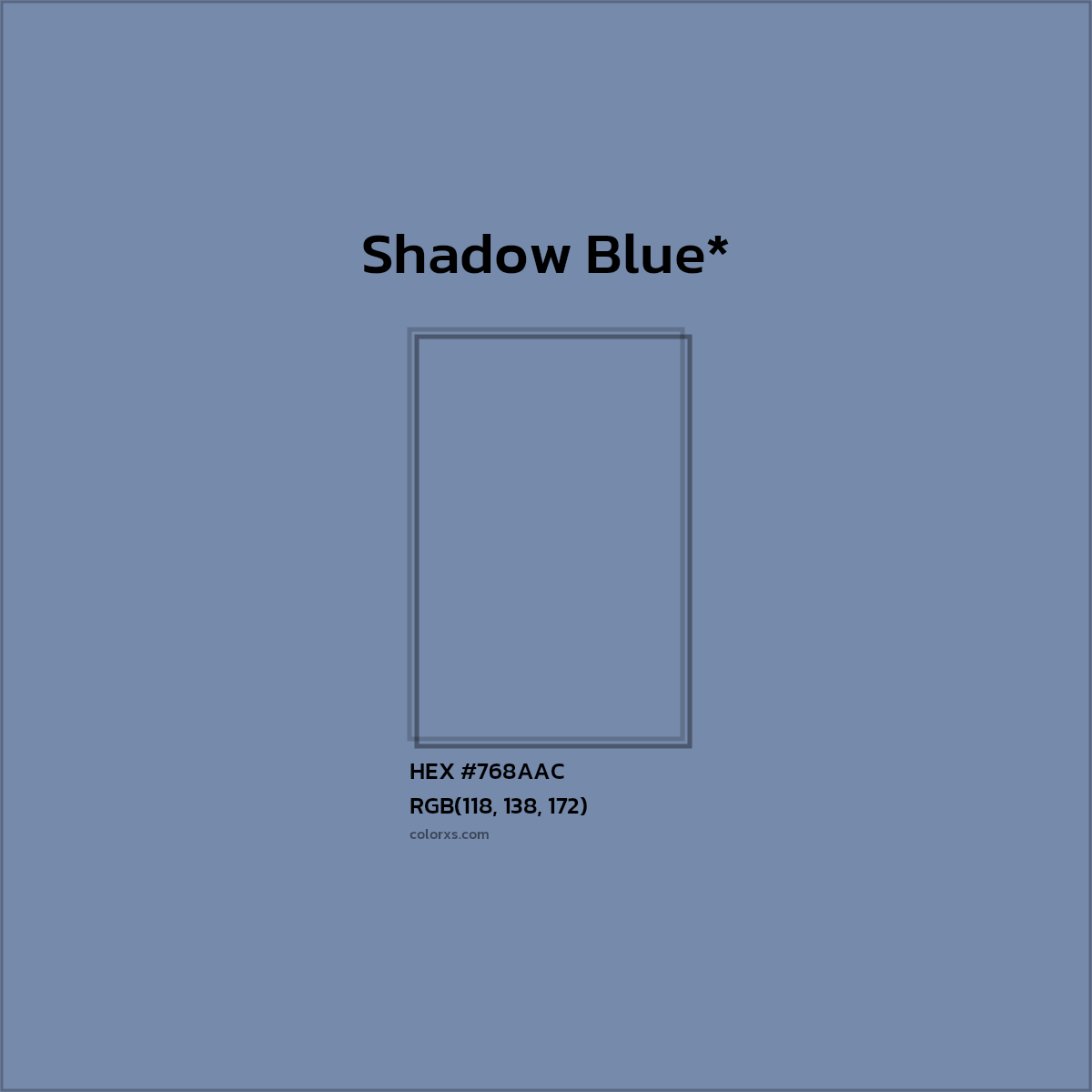 HEX #768AAC Color Name, Color Code, Palettes, Similar Paints, Images
