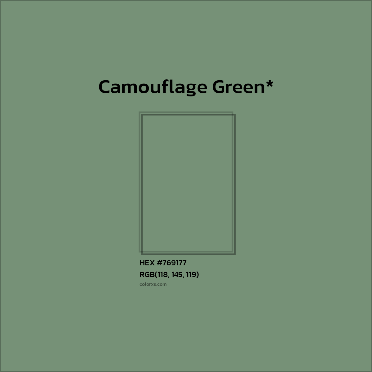 HEX #769177 Color Name, Color Code, Palettes, Similar Paints, Images