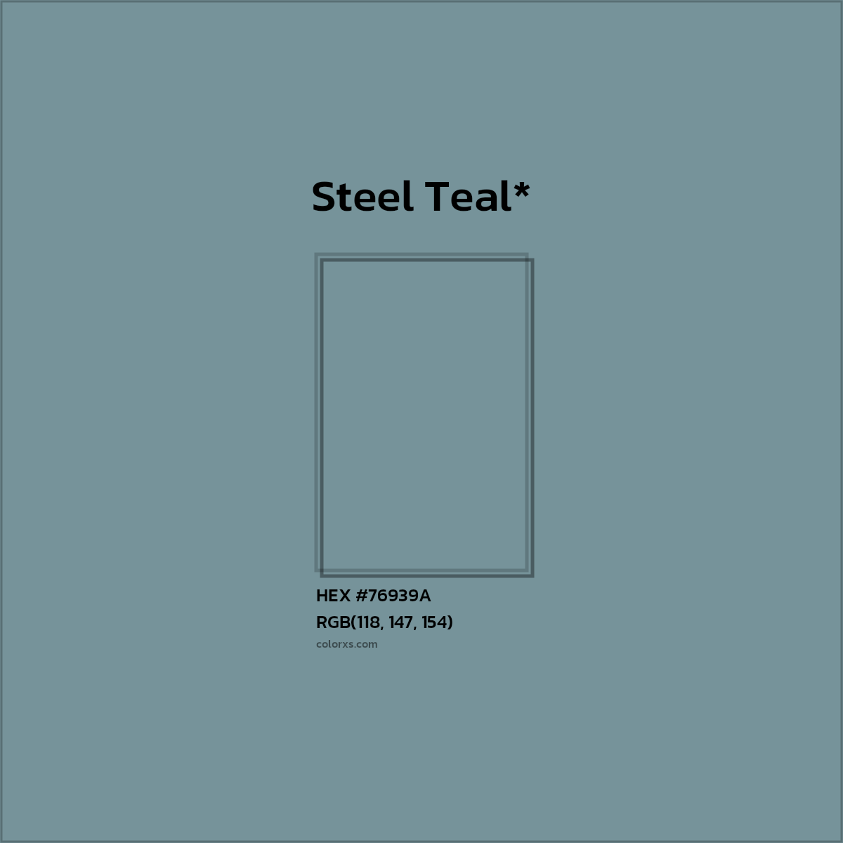 HEX #76939A Color Name, Color Code, Palettes, Similar Paints, Images