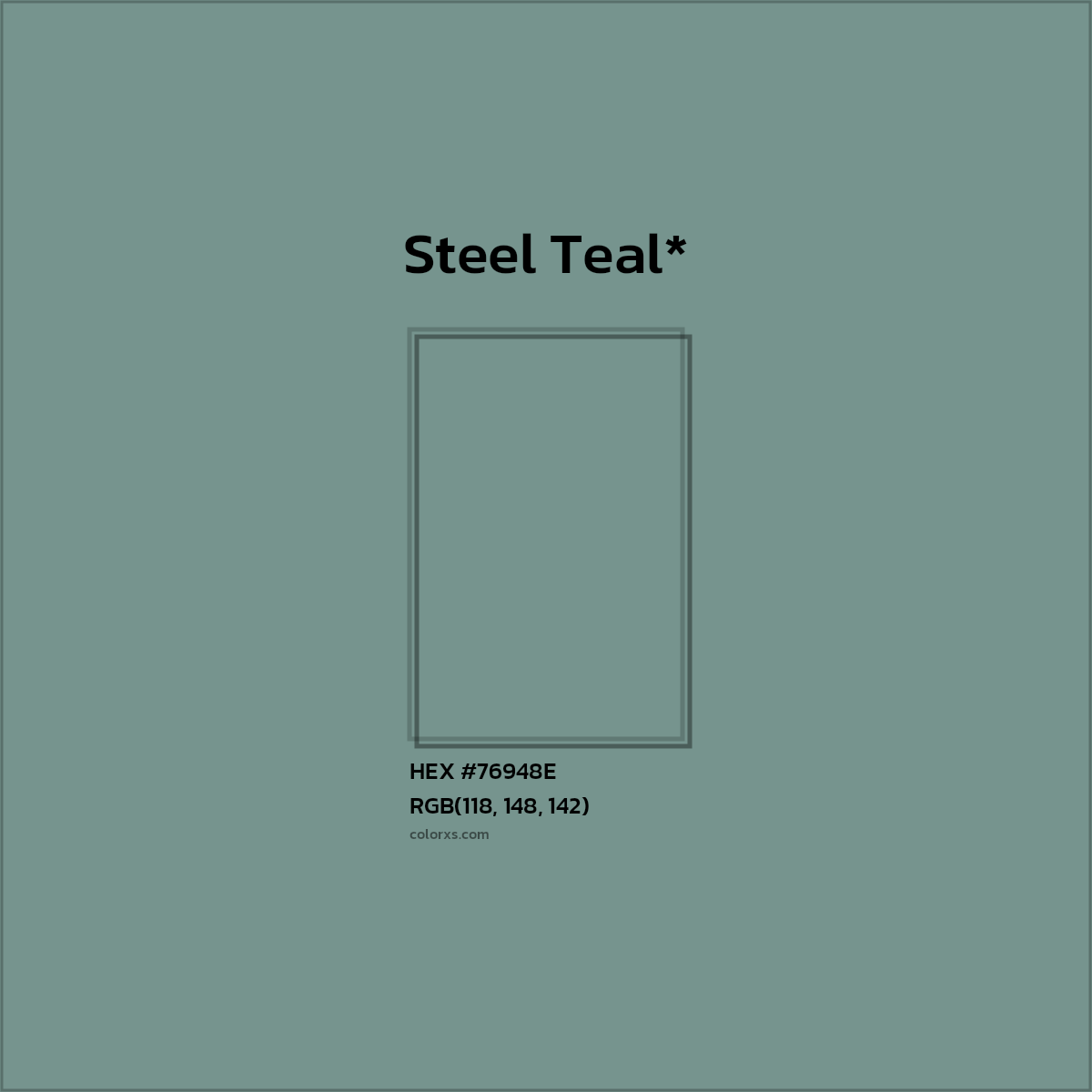 HEX #76948E Color Name, Color Code, Palettes, Similar Paints, Images