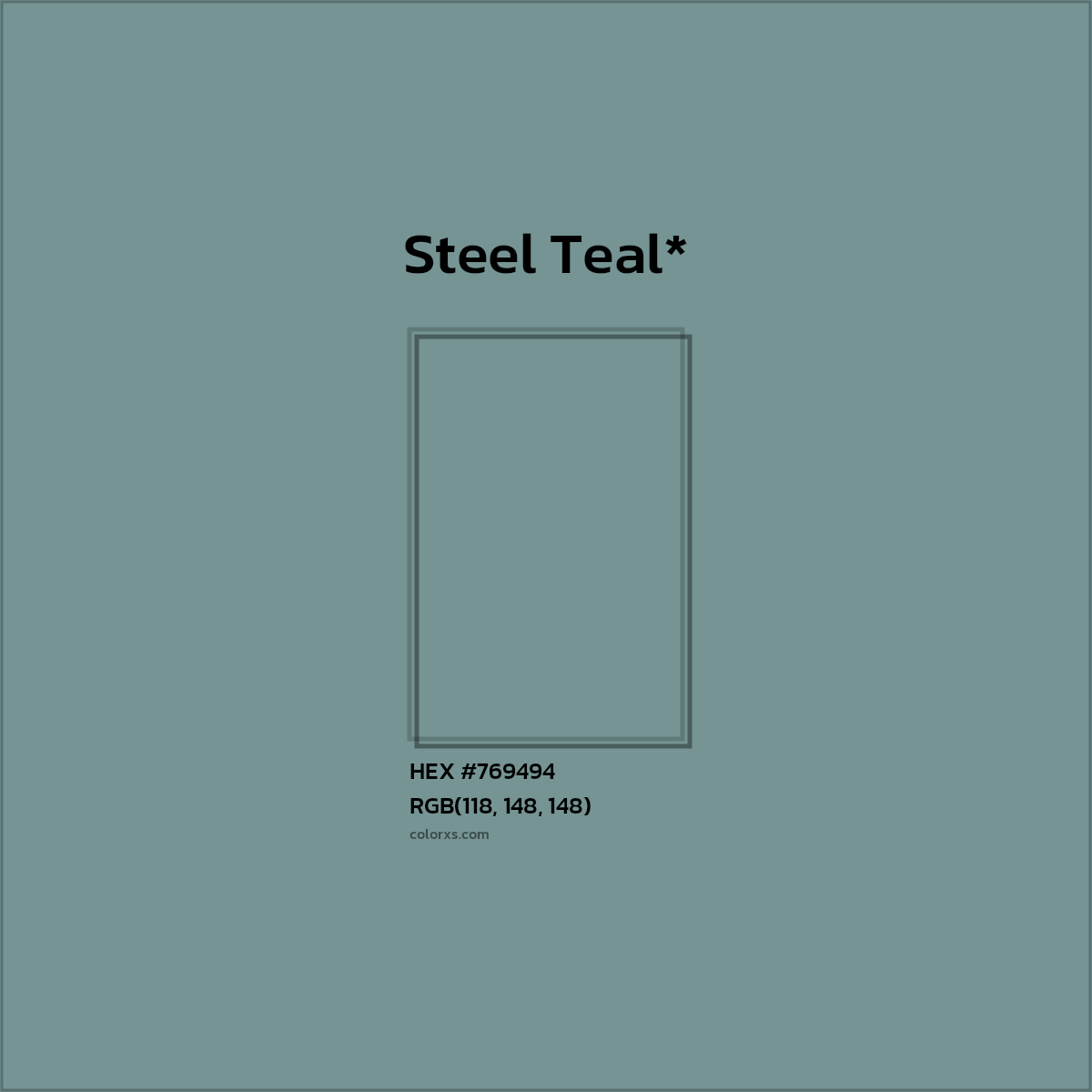 HEX #769494 Color Name, Color Code, Palettes, Similar Paints, Images