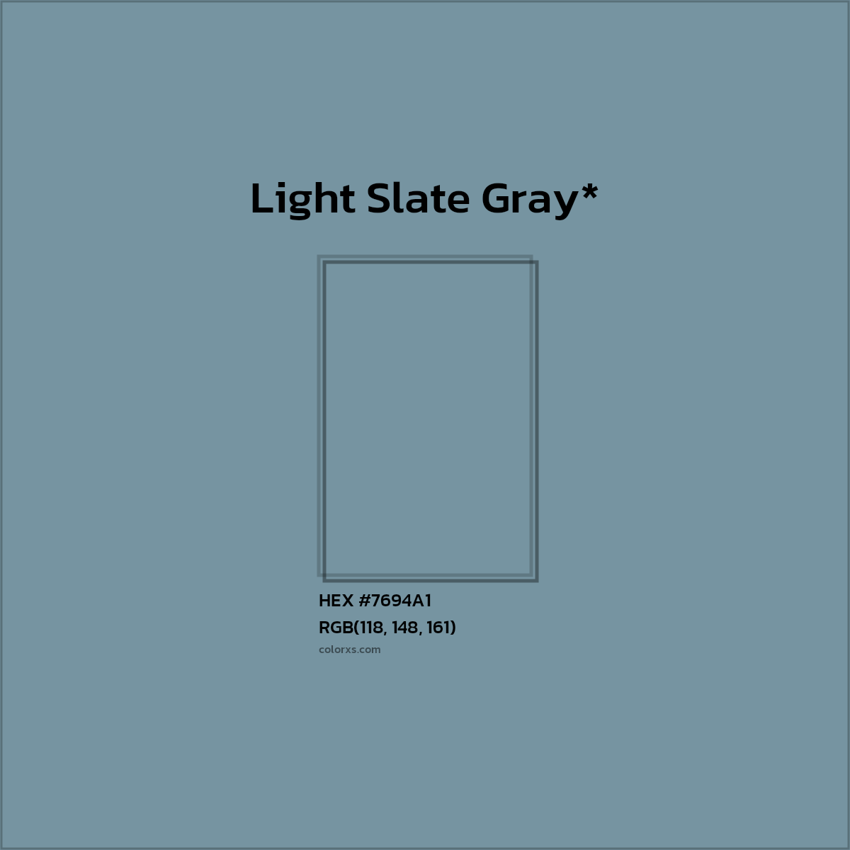 HEX #7694A1 Color Name, Color Code, Palettes, Similar Paints, Images