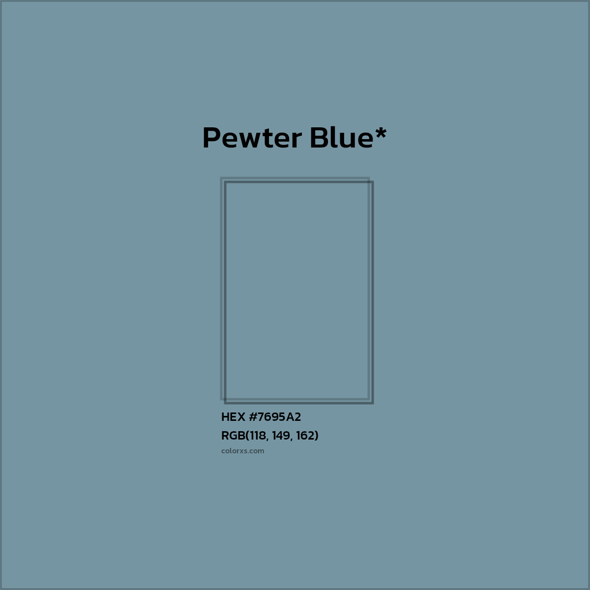 HEX #7695A2 Color Name, Color Code, Palettes, Similar Paints, Images