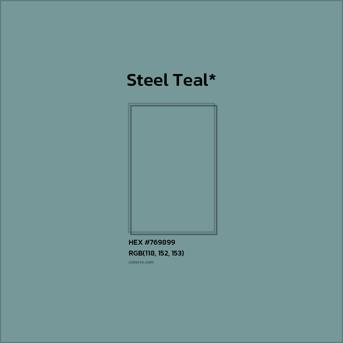 HEX #769899 Color Name, Color Code, Palettes, Similar Paints, Images