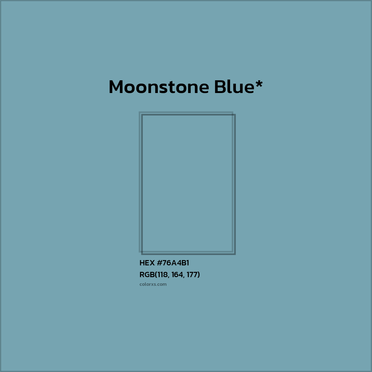 HEX #76A4B1 Color Name, Color Code, Palettes, Similar Paints, Images