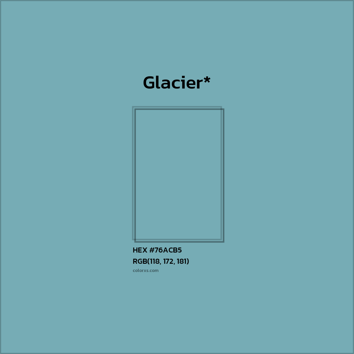 HEX #76ACB5 Color Name, Color Code, Palettes, Similar Paints, Images