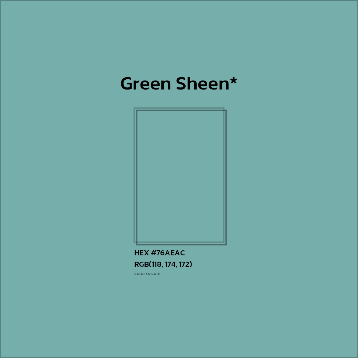 HEX #76AEAC Color Name, Color Code, Palettes, Similar Paints, Images