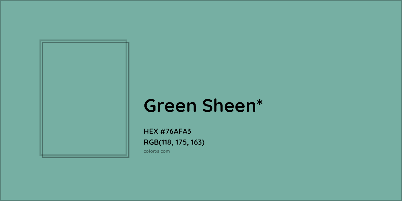 HEX #76AFA3 Color Name, Color Code, Palettes, Similar Paints, Images
