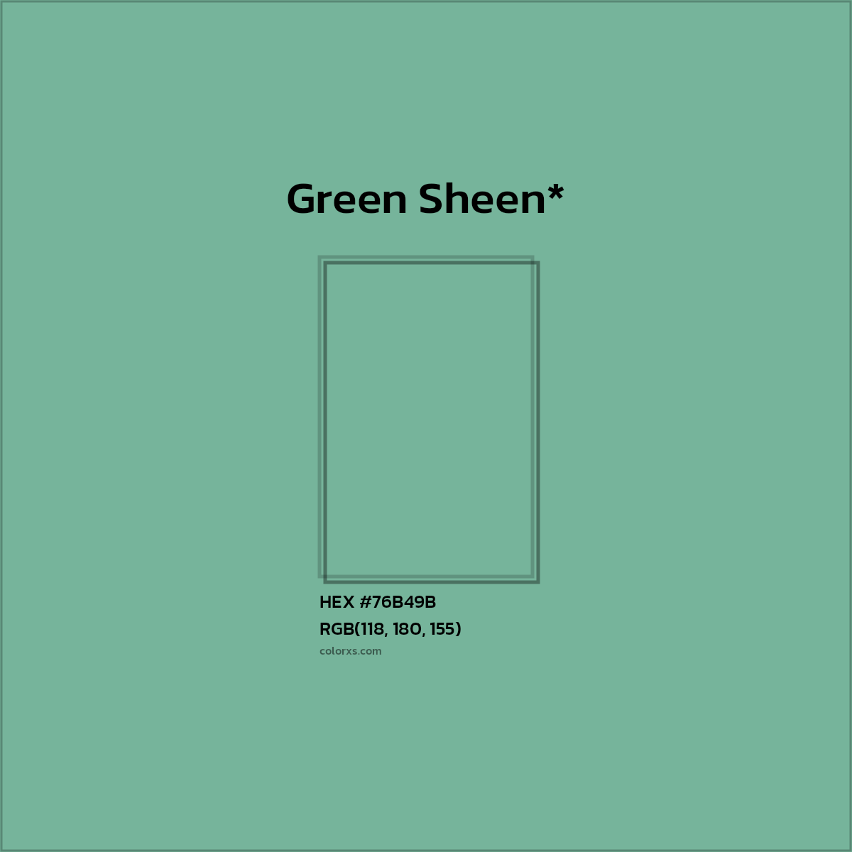 HEX #76B49B Color Name, Color Code, Palettes, Similar Paints, Images