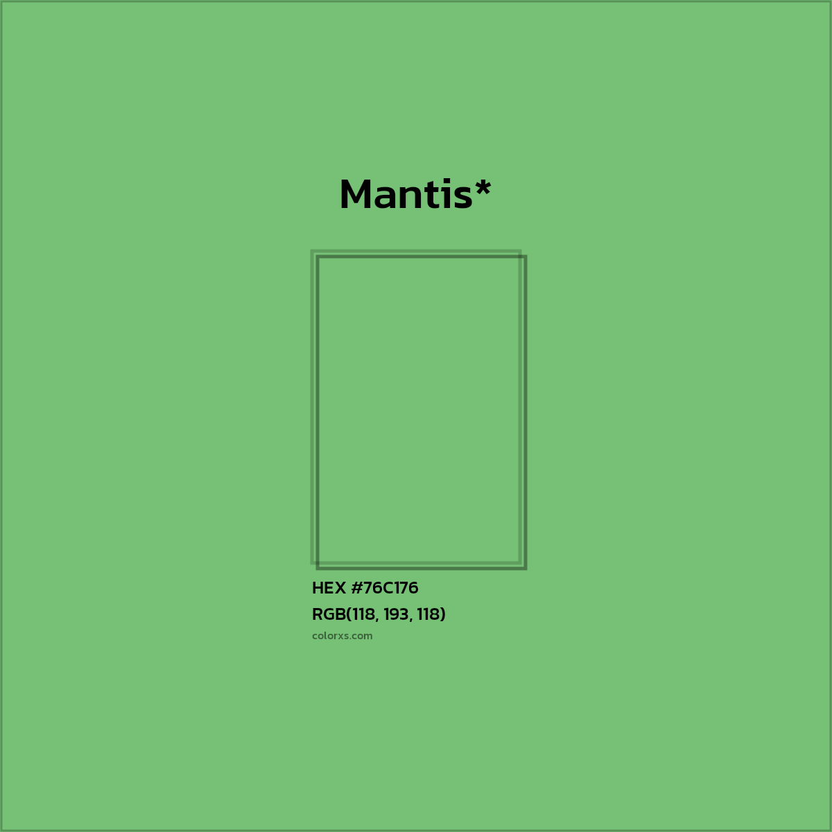 HEX #76C176 Color Name, Color Code, Palettes, Similar Paints, Images