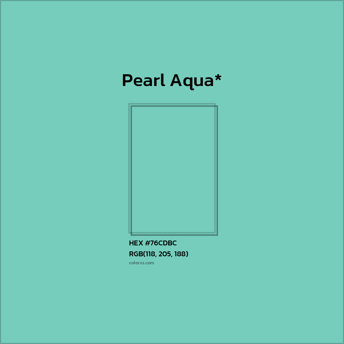 HEX #76CDBC Color Name, Color Code, Palettes, Similar Paints, Images