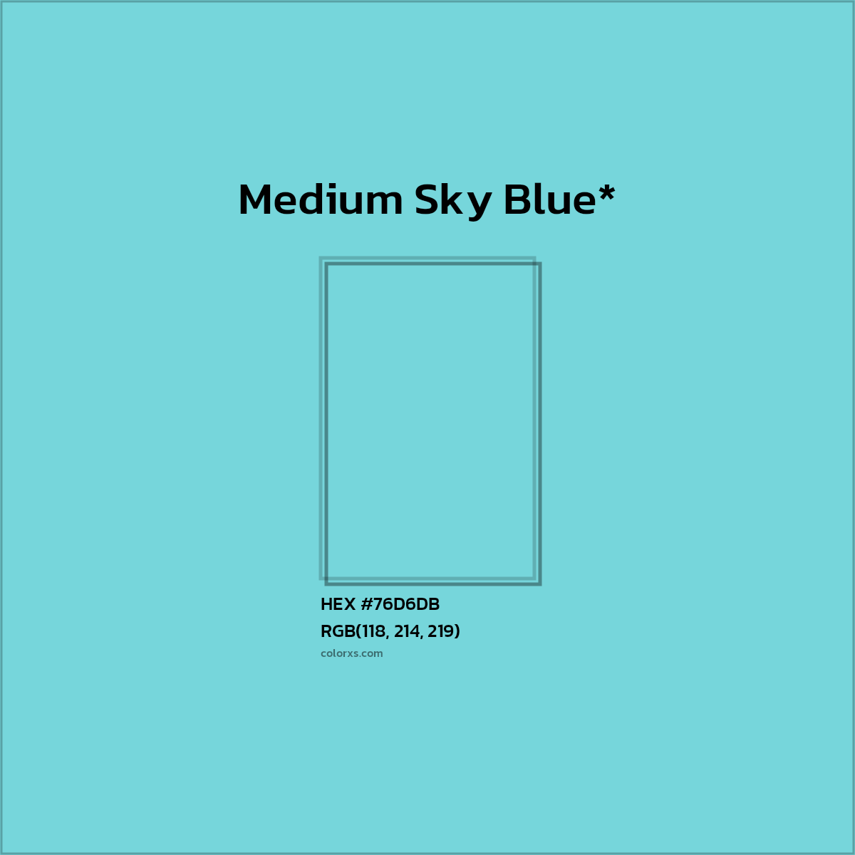 HEX #76D6DB Color Name, Color Code, Palettes, Similar Paints, Images