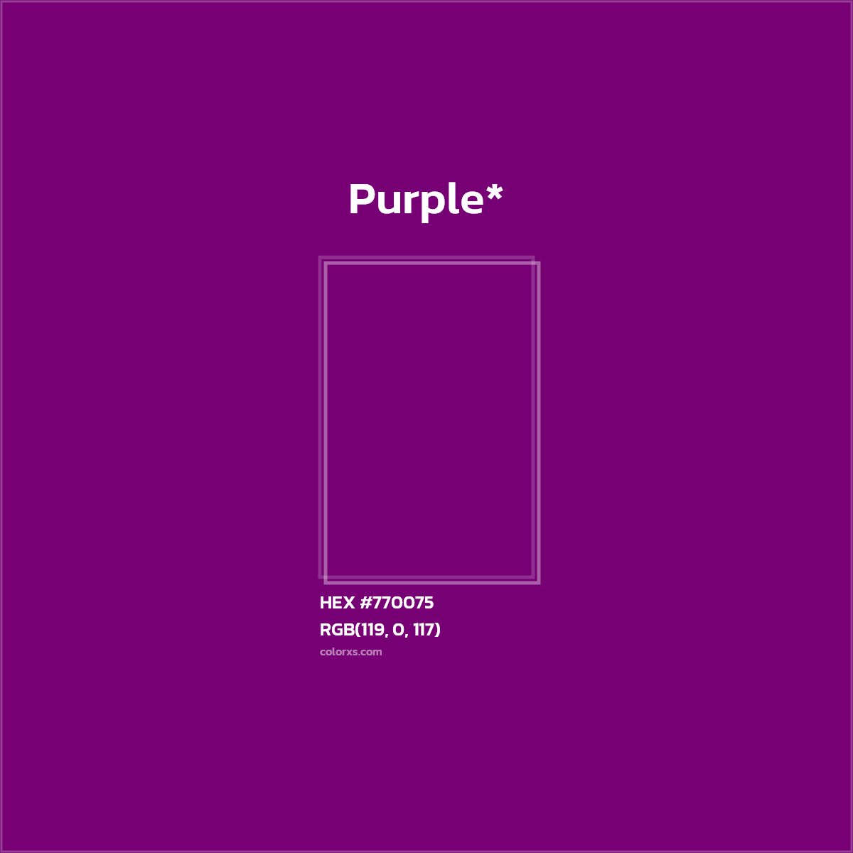 HEX #770075 Color Name, Color Code, Palettes, Similar Paints, Images