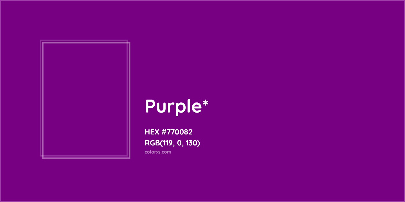 HEX #770082 Color Name, Color Code, Palettes, Similar Paints, Images