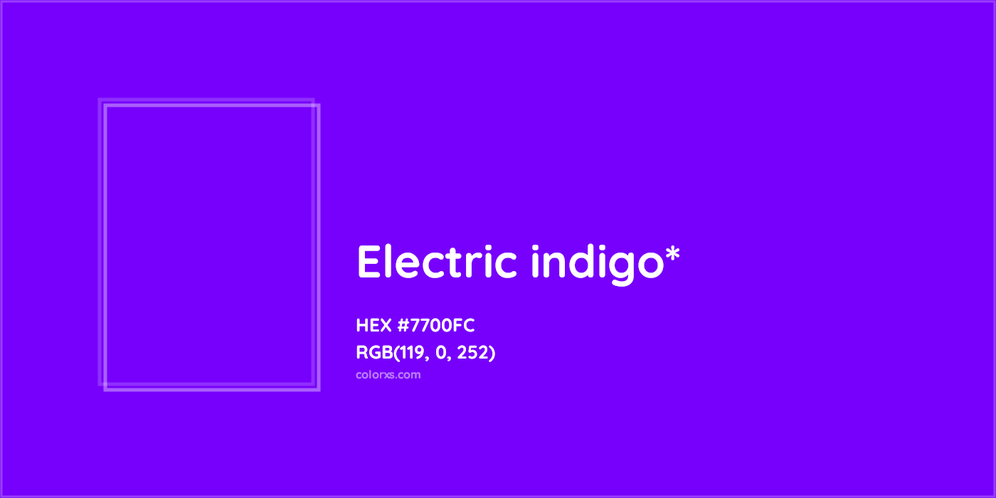 HEX #7700FC Color Name, Color Code, Palettes, Similar Paints, Images