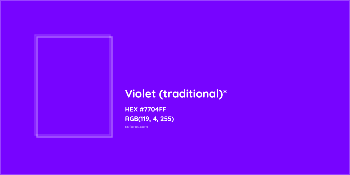 HEX #7704FF Color Name, Color Code, Palettes, Similar Paints, Images