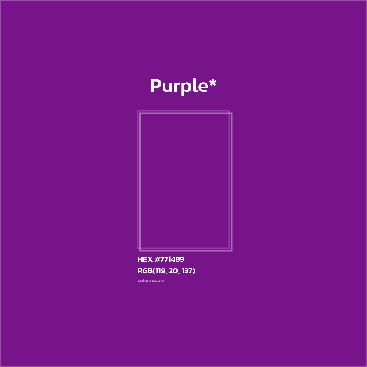 HEX #771489 Color Name, Color Code, Palettes, Similar Paints, Images