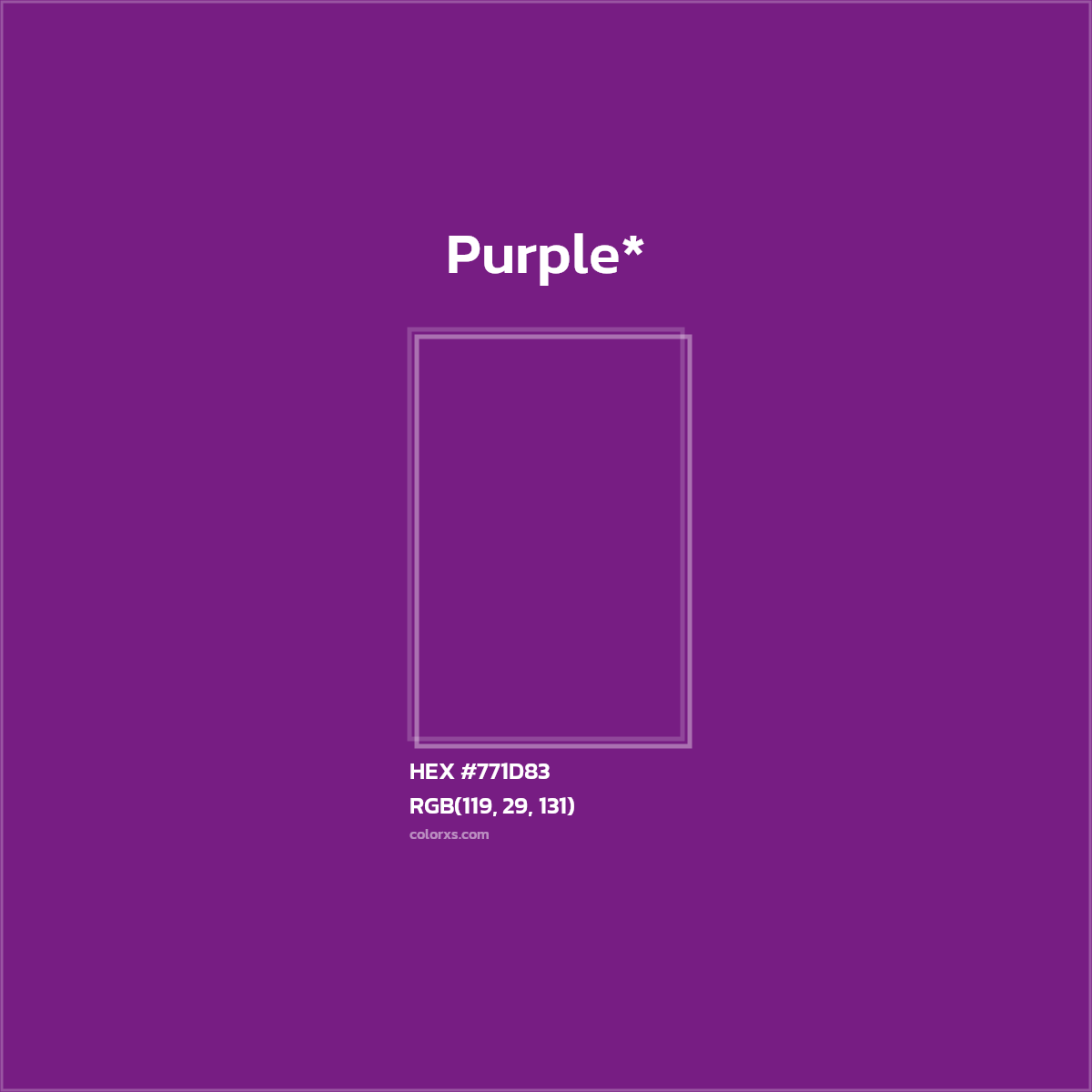 HEX #771D83 Color Name, Color Code, Palettes, Similar Paints, Images