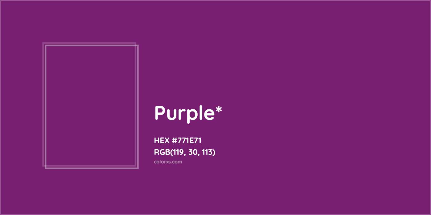 HEX #771E71 Color Name, Color Code, Palettes, Similar Paints, Images