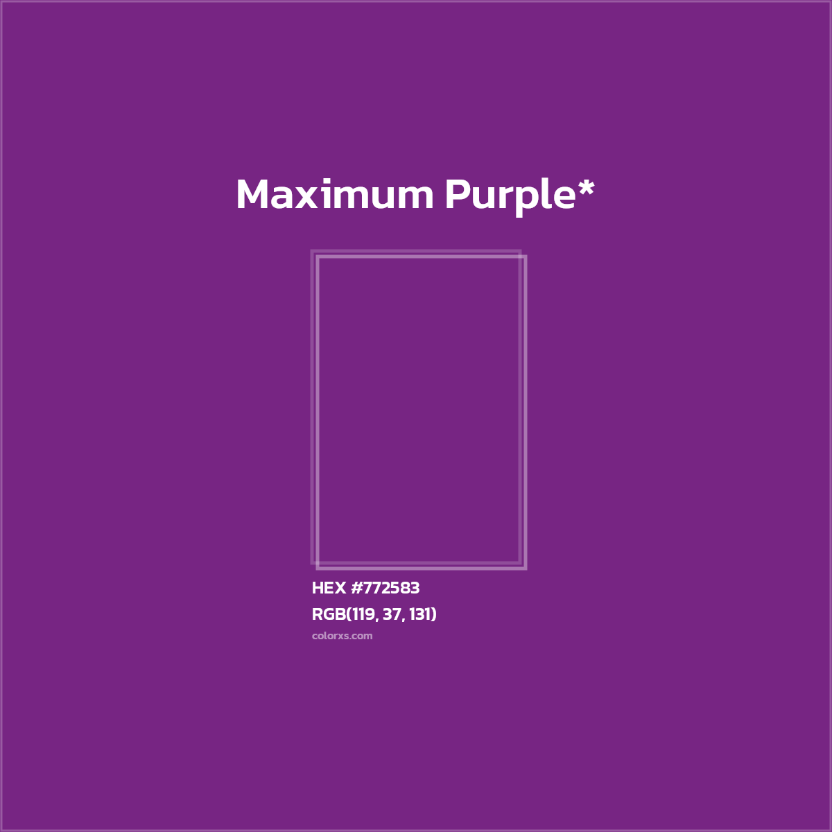 HEX #772583 Color Name, Color Code, Palettes, Similar Paints, Images