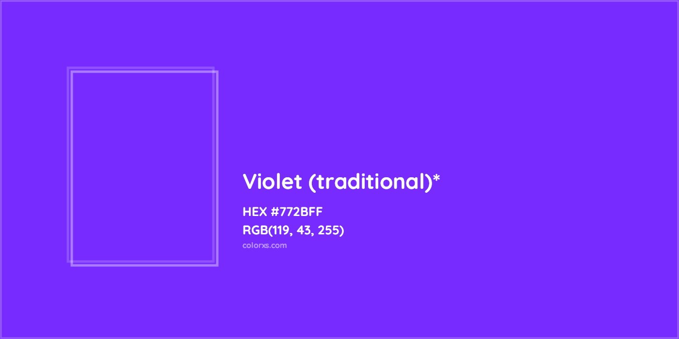 HEX #772BFF Color Name, Color Code, Palettes, Similar Paints, Images