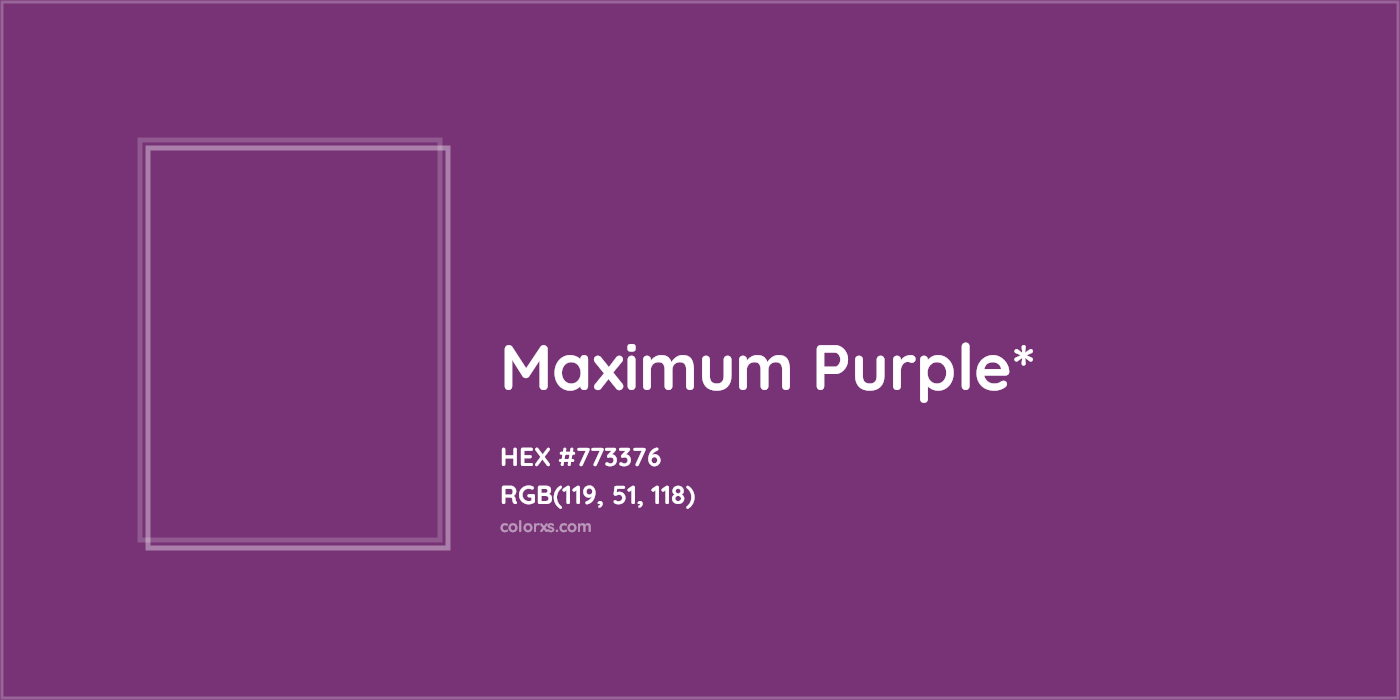 HEX #773376 Color Name, Color Code, Palettes, Similar Paints, Images
