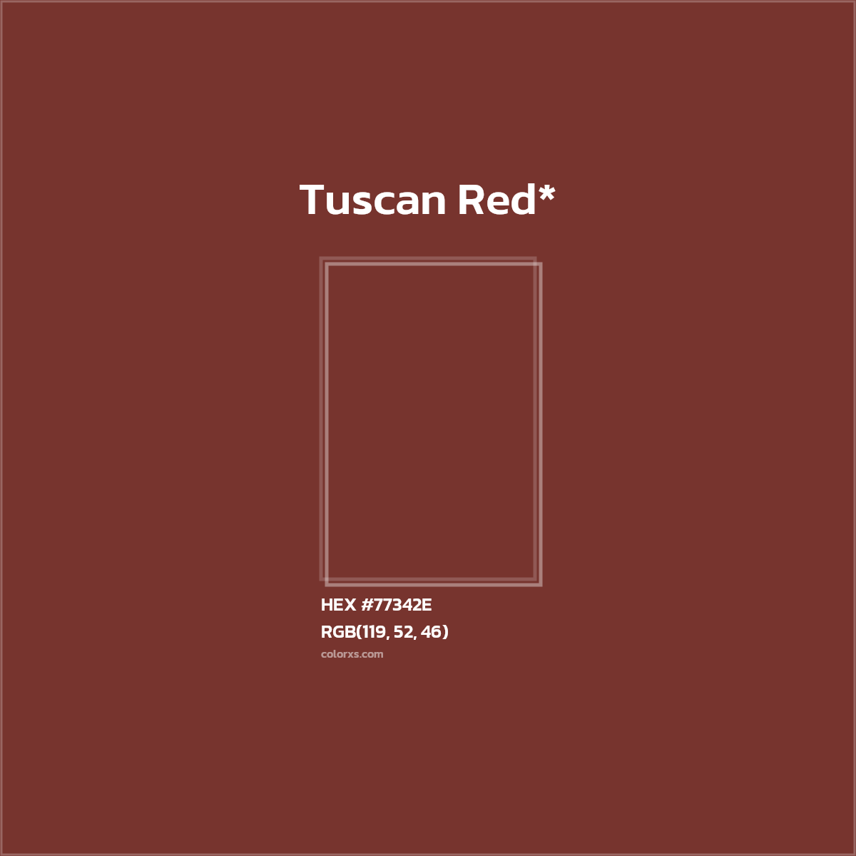 HEX #77342E Color Name, Color Code, Palettes, Similar Paints, Images