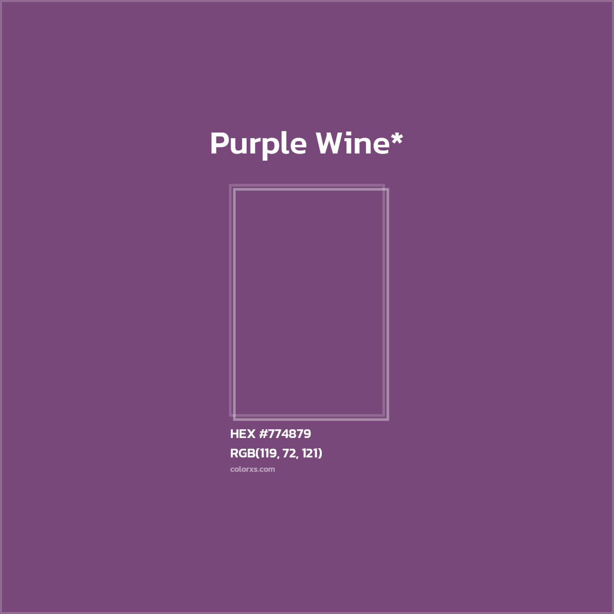 HEX #774879 Color Name, Color Code, Palettes, Similar Paints, Images