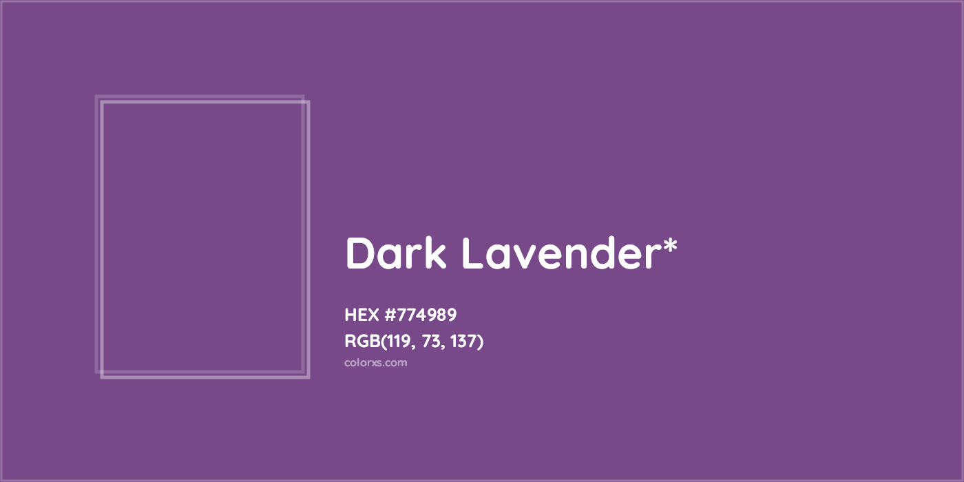 HEX #774989 Color Name, Color Code, Palettes, Similar Paints, Images