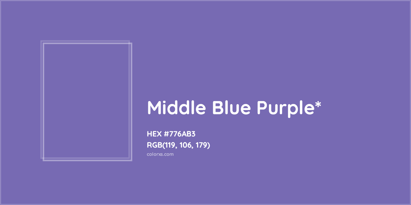 HEX #776AB3 Color Name, Color Code, Palettes, Similar Paints, Images