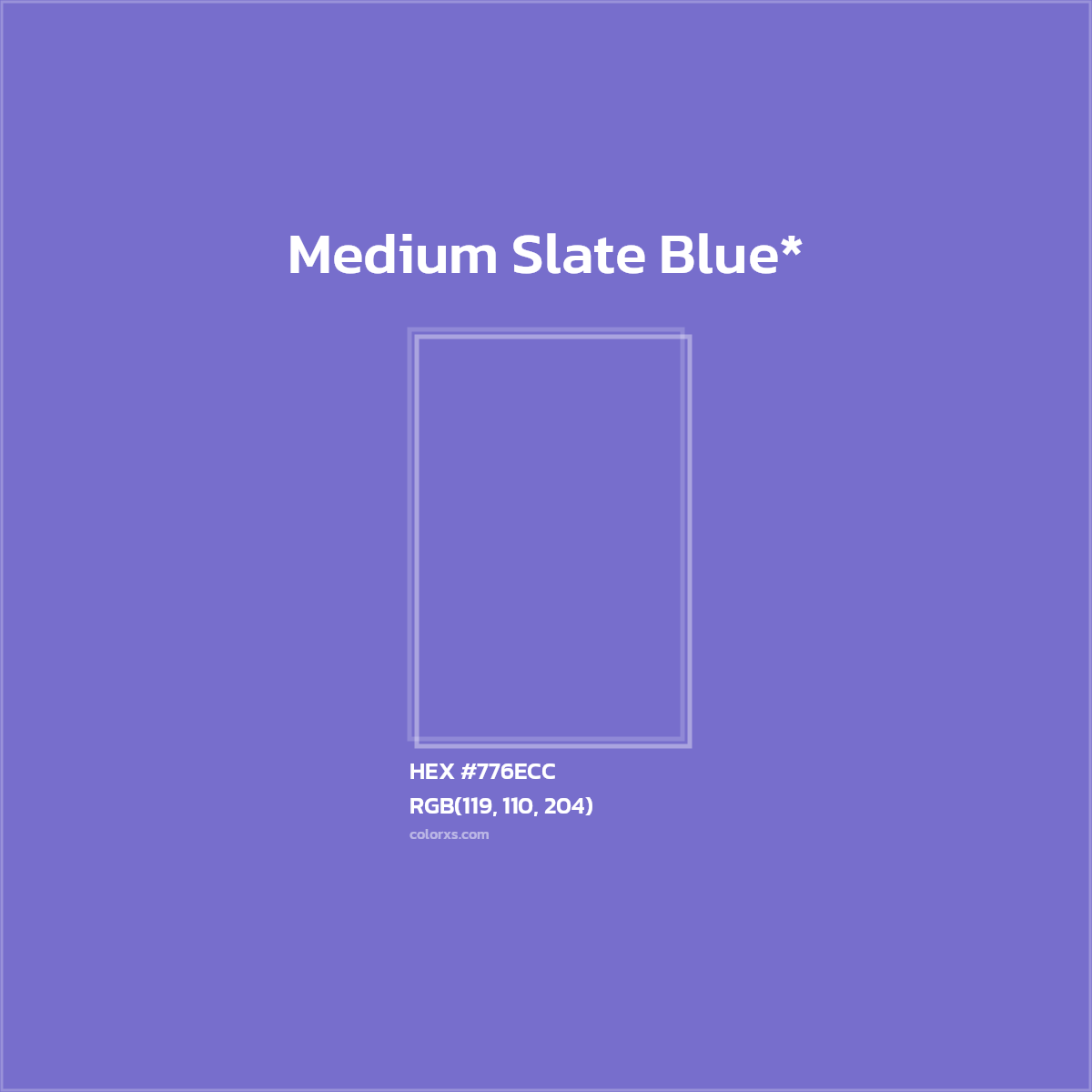HEX #776ECC Color Name, Color Code, Palettes, Similar Paints, Images