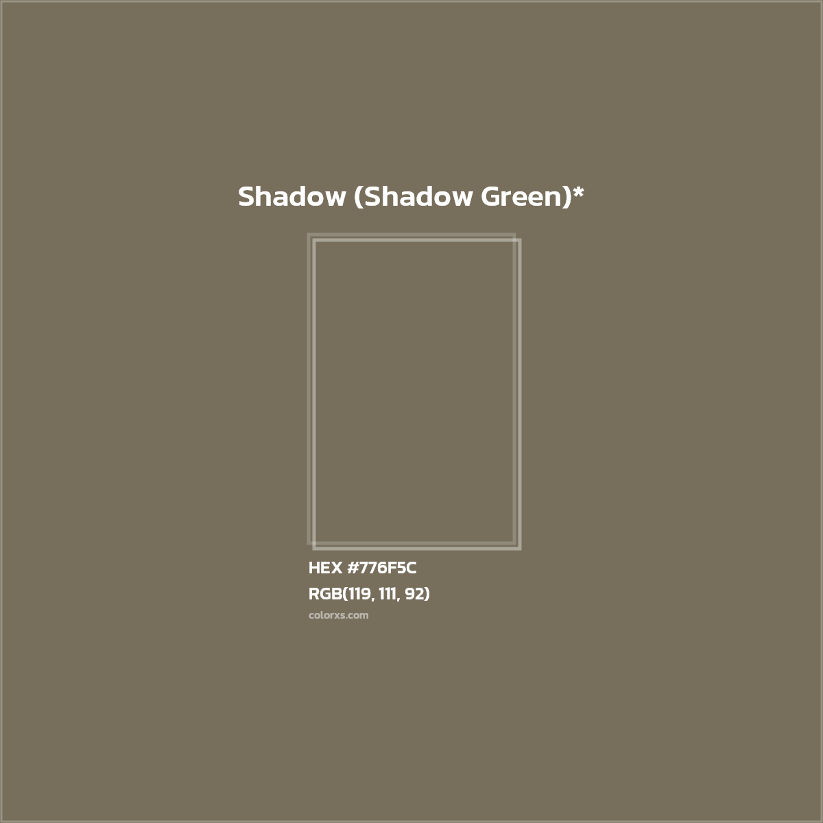 HEX #776F5C Color Name, Color Code, Palettes, Similar Paints, Images