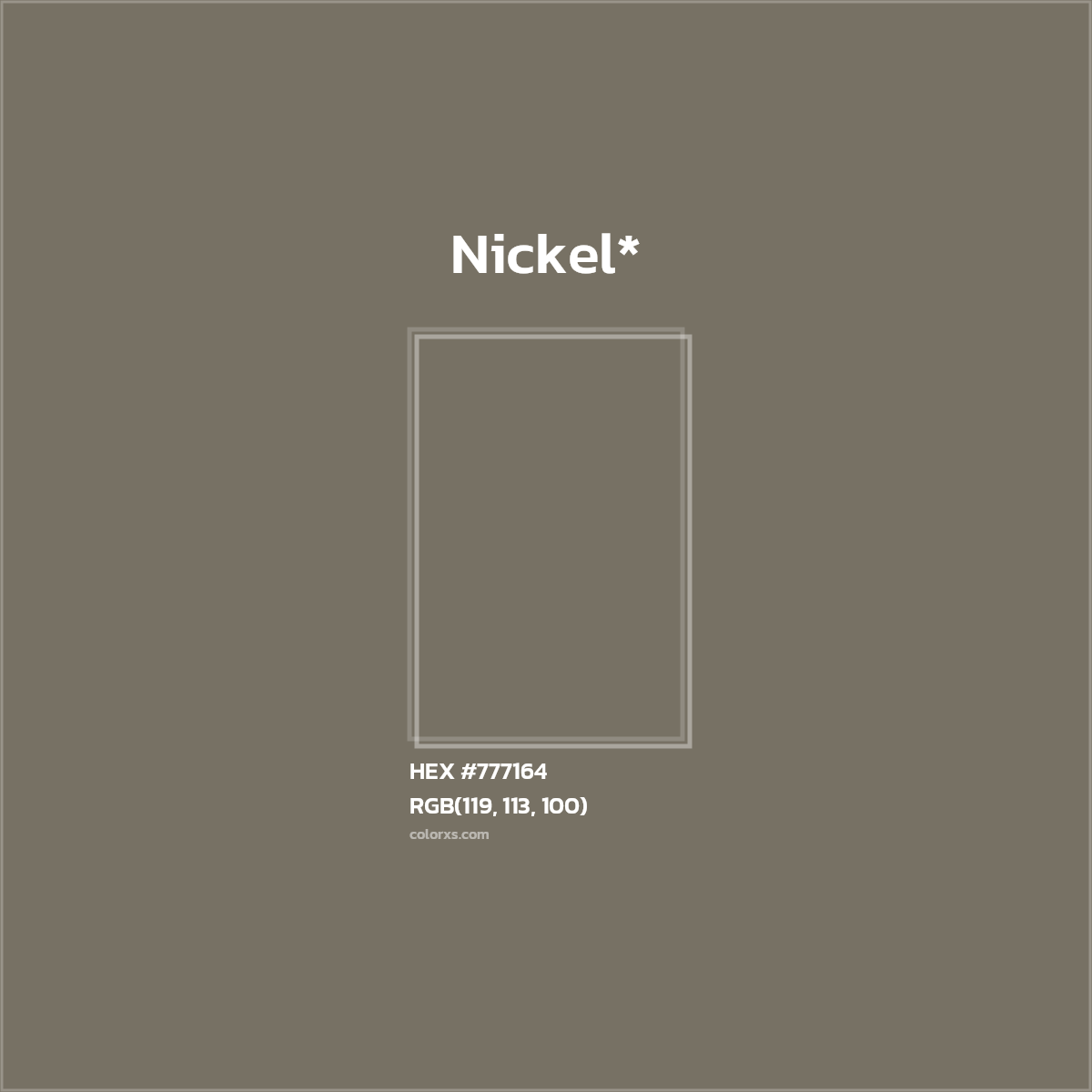 HEX #777164 Color Name, Color Code, Palettes, Similar Paints, Images