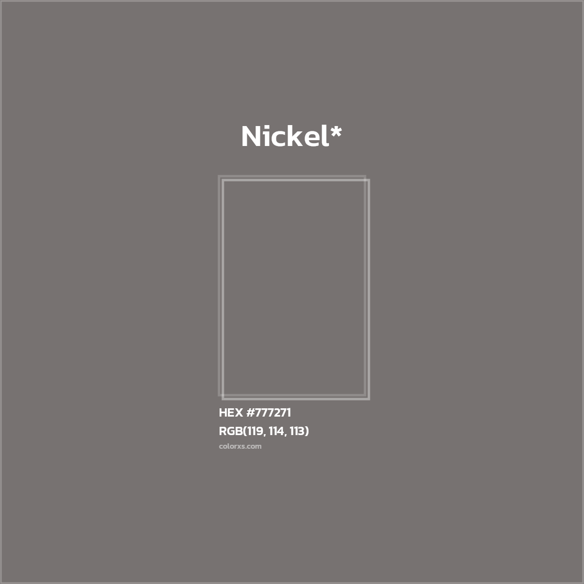 HEX #777271 Color Name, Color Code, Palettes, Similar Paints, Images