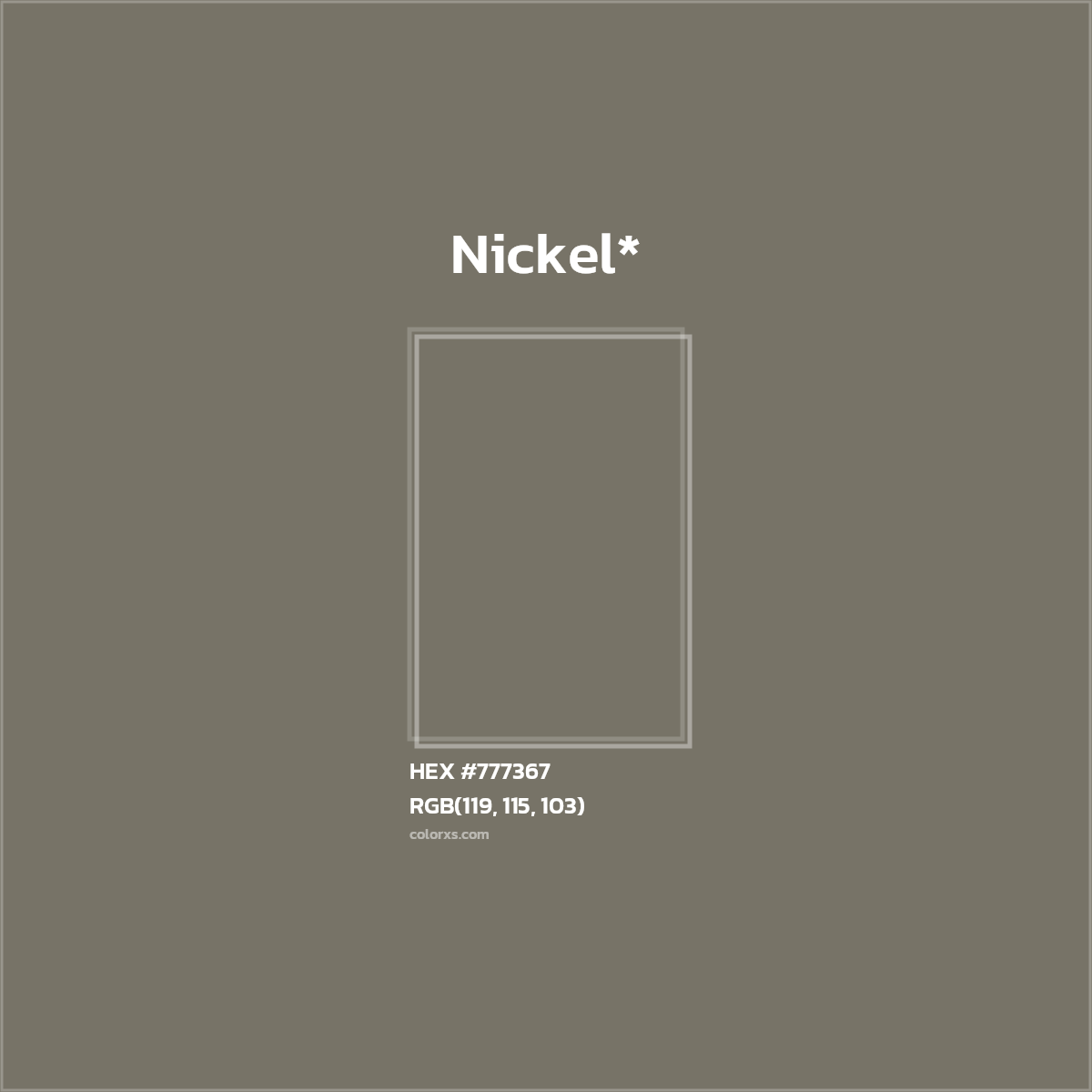 HEX #777367 Color Name, Color Code, Palettes, Similar Paints, Images