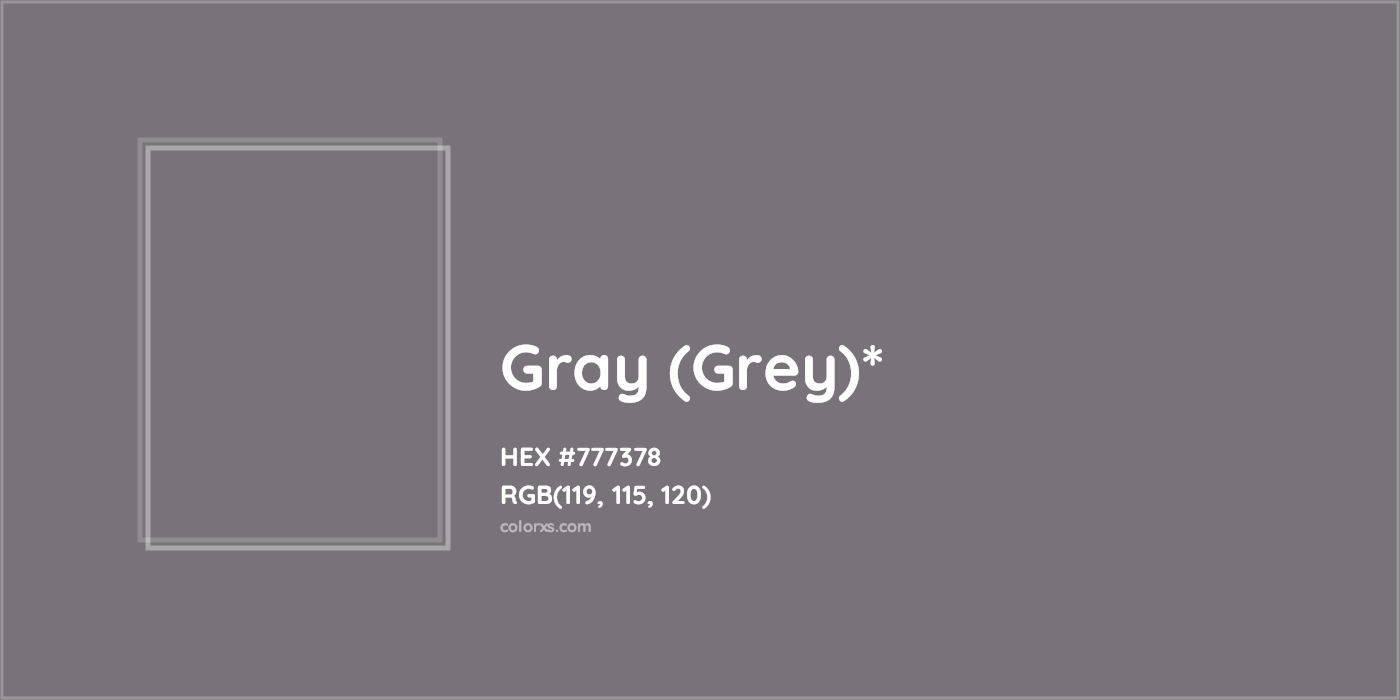 HEX #777378 Color Name, Color Code, Palettes, Similar Paints, Images