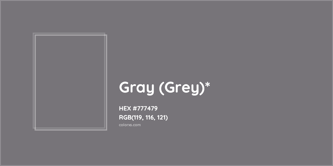 HEX #777479 Color Name, Color Code, Palettes, Similar Paints, Images