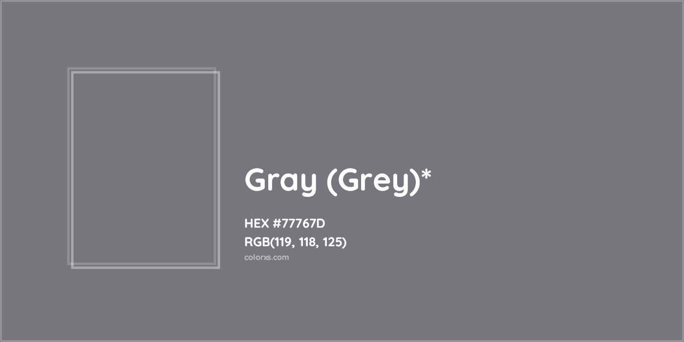 HEX #77767D Color Name, Color Code, Palettes, Similar Paints, Images