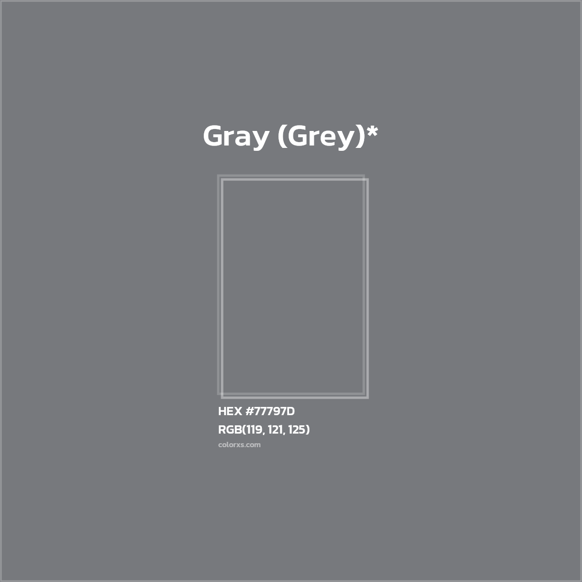 HEX #77797D Color Name, Color Code, Palettes, Similar Paints, Images