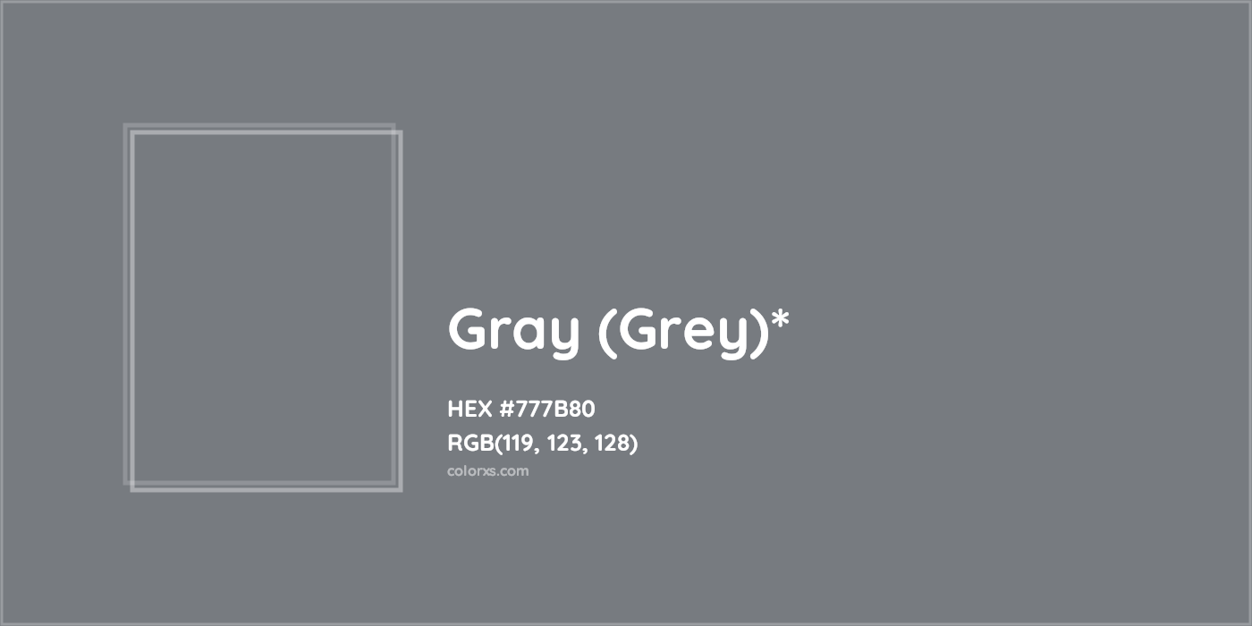 HEX #777B80 Color Name, Color Code, Palettes, Similar Paints, Images