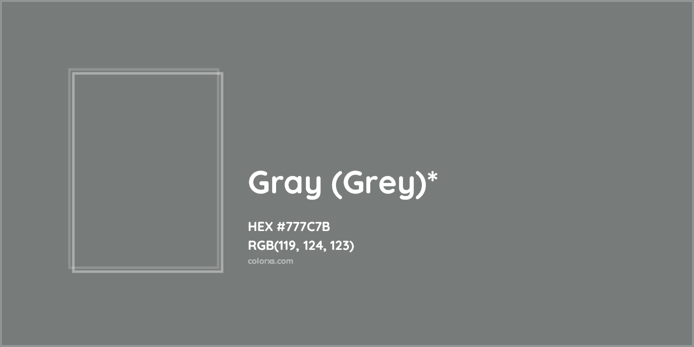 HEX #777C7B Color Name, Color Code, Palettes, Similar Paints, Images