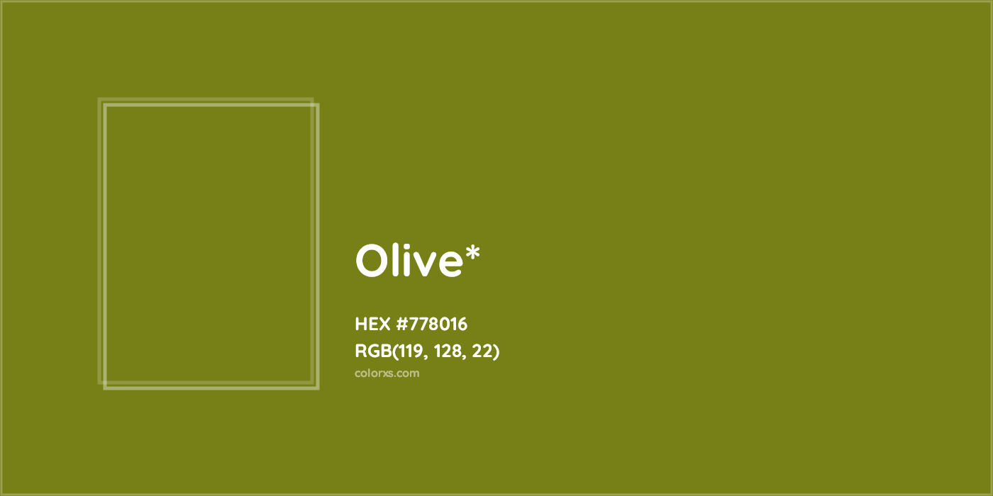 HEX #778016 Color Name, Color Code, Palettes, Similar Paints, Images
