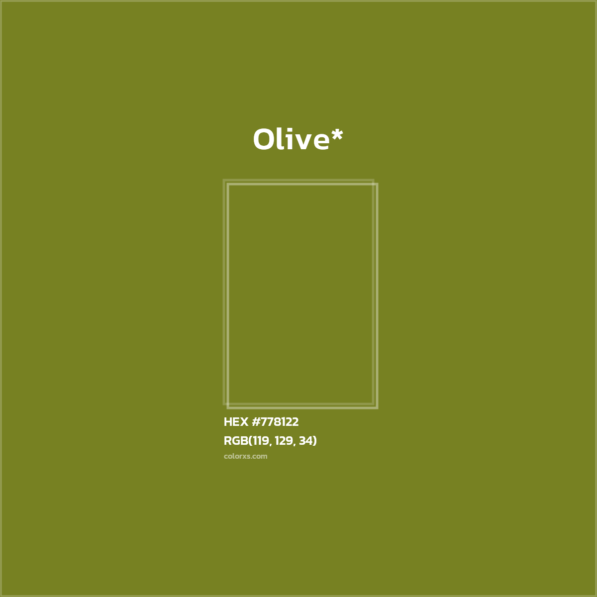 HEX #778122 Color Name, Color Code, Palettes, Similar Paints, Images