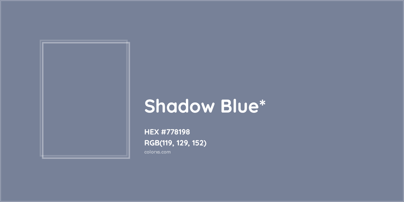 HEX #778198 Color Name, Color Code, Palettes, Similar Paints, Images