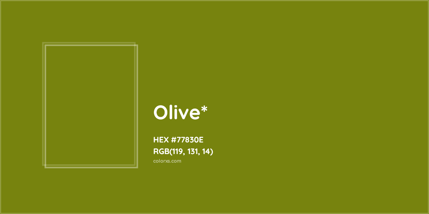 HEX #77830E Color Name, Color Code, Palettes, Similar Paints, Images