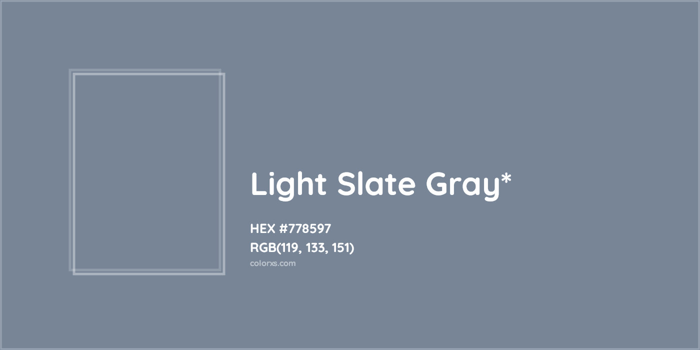 HEX #778597 Color Name, Color Code, Palettes, Similar Paints, Images
