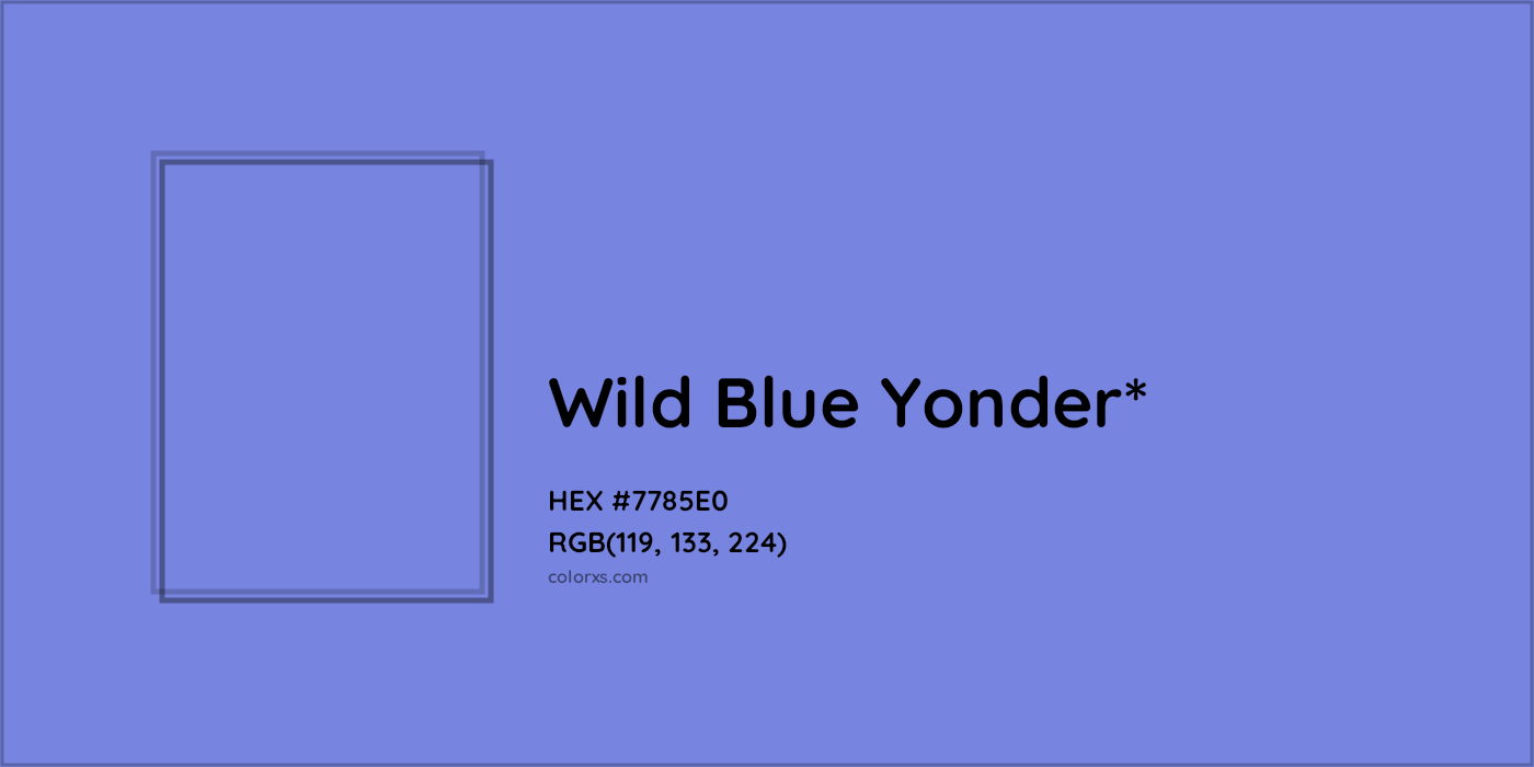 HEX #7785E0 Color Name, Color Code, Palettes, Similar Paints, Images