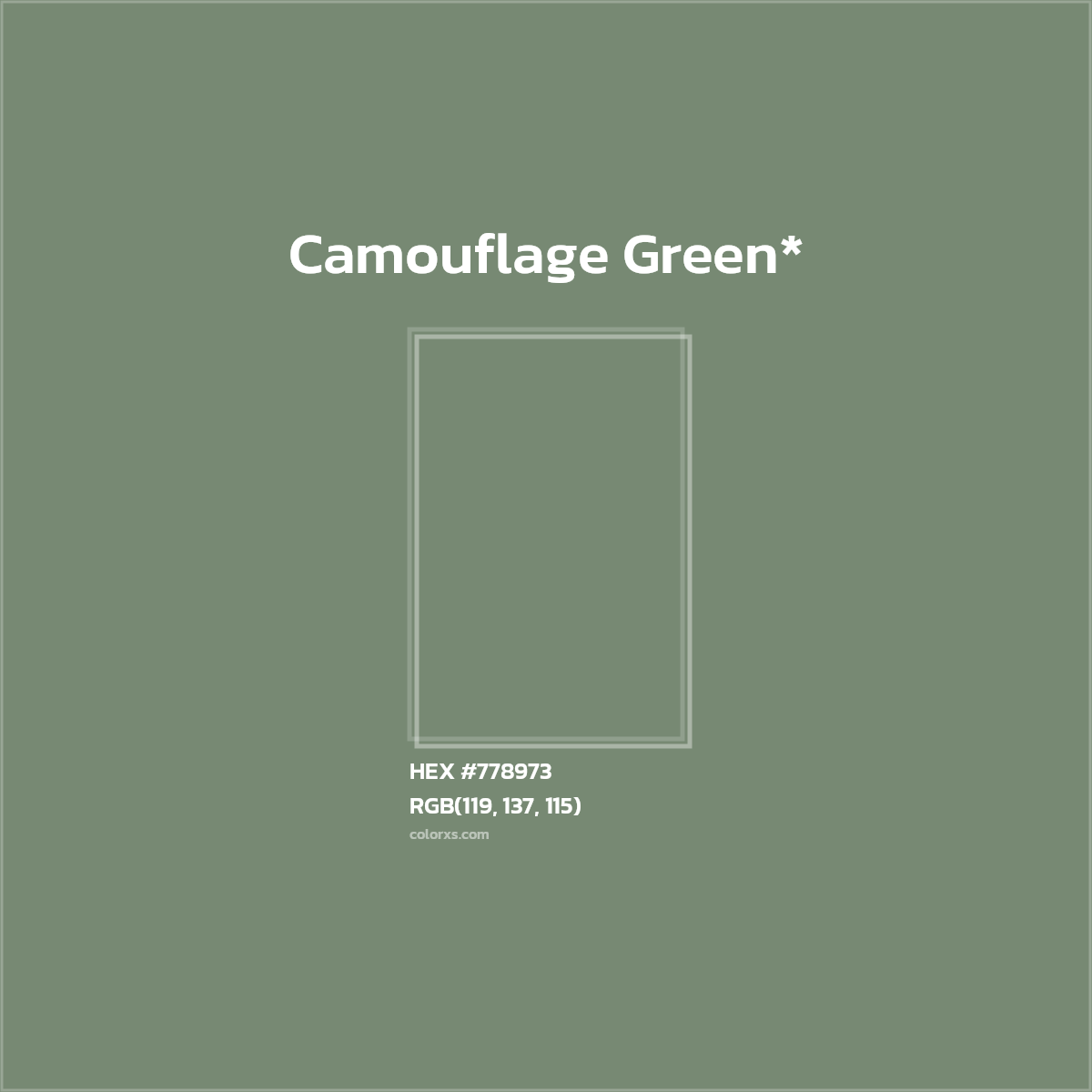 HEX #778973 Color Name, Color Code, Palettes, Similar Paints, Images